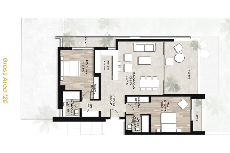 2 BR Apartment with Garden view-Il Bayou - 8